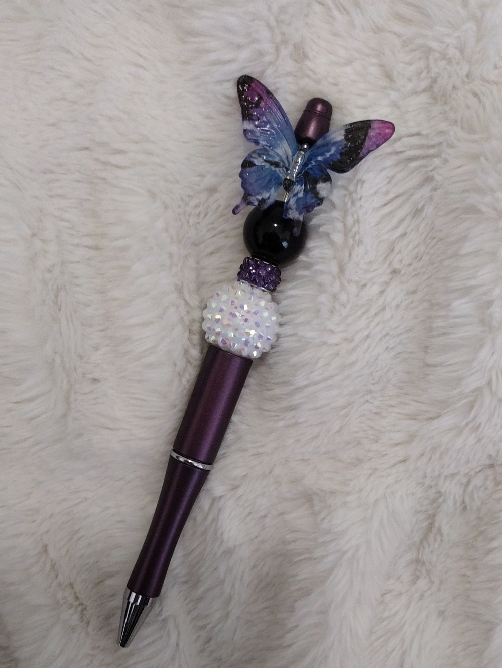 Purple Butterfly Handcrafted Pen